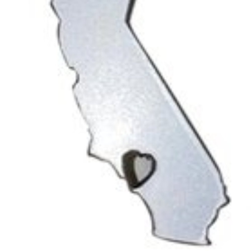 Moon and Lola Gray California Acrylic State Heart Necklace